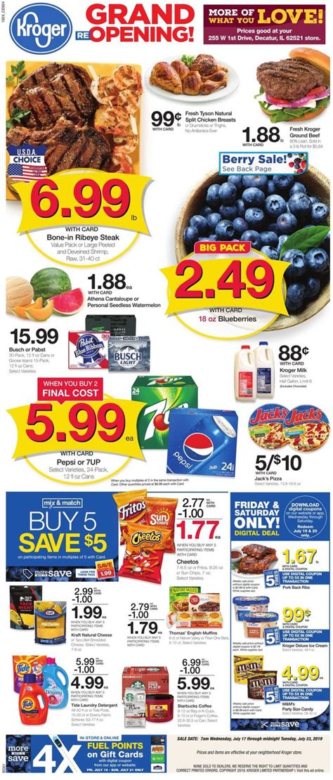 Kroger store weekly ad - Weekly Ad & Flyer Kroger. Active. Kroger; Wed 03/13 - Tue 03/19/24; View Offer. View more Kroger popular offers. Show offers. Phone number. 865-761-7100. Website. ... Including this store, Kroger now operates 1 branch in Powell, Tennessee. Refer to this link for a complete directory of every Kroger location near Powell.